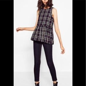 Zara Plaid Sleeveless Top